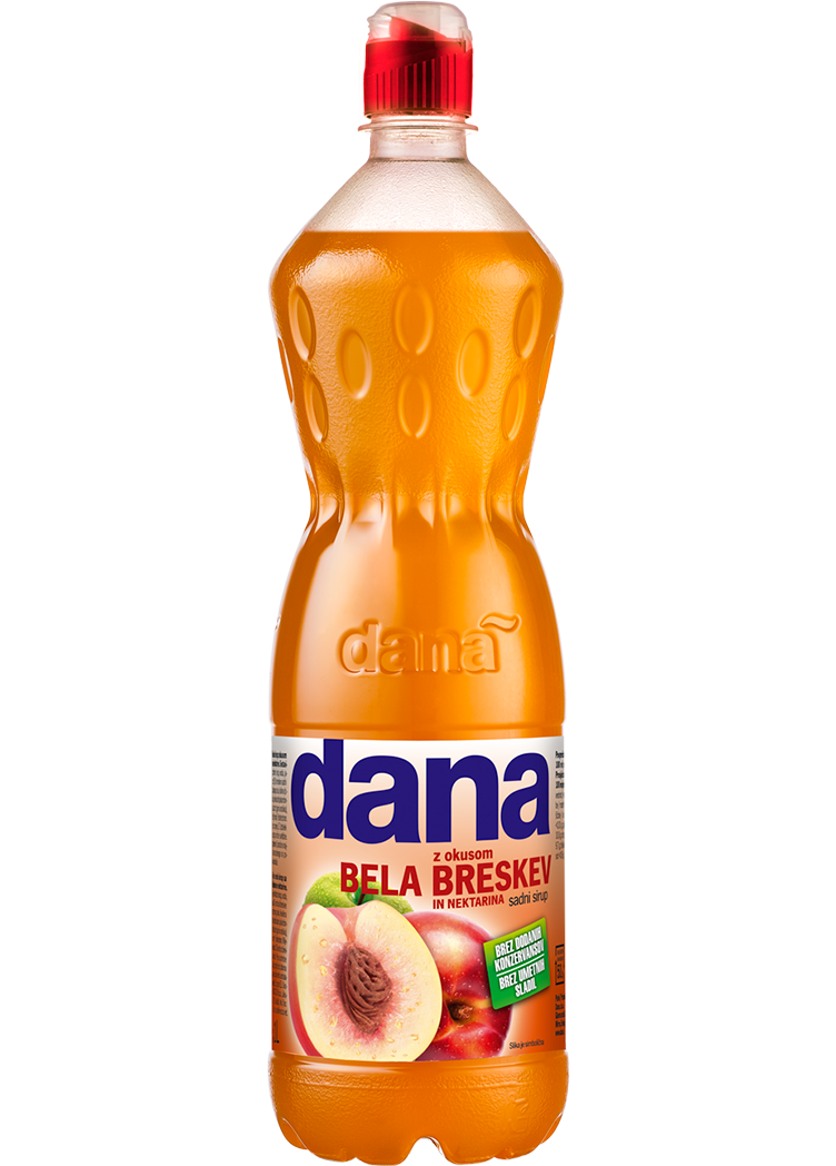 Dana fruit syrup, white peach, nectarine