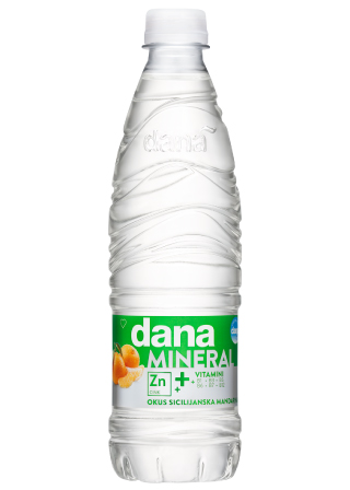 DANA MINERAL, a drink with Sicilian mandarin flavor, enriched with the mineral zinc and vitamins.