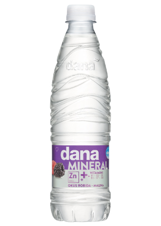 DANA MINERAL, with blackberry and raspberry flavor, enriched with the mineral zinc and vitamins